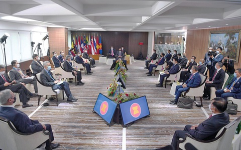 ASEAN kêu gọi quân đội Myanmar chấm dứt bạo lực, thả toàn bộ chính trị gia bị bắt - Ảnh 1. ASEAN kêu gọi quân đội Myanmar chấm dứt bạo lực, thả toàn bộ chính trị gia bị bắt - Ảnh 1.