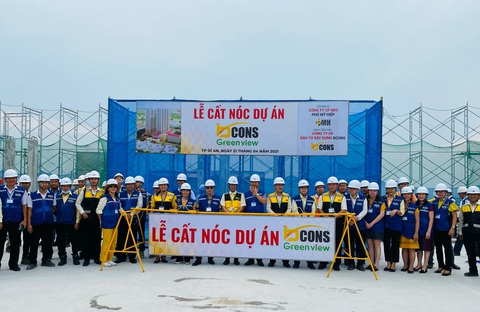 Bcons Green View cất nóc vượt tiến độ 30 ngày - Ảnh 1. Bcons Green View cất nóc vượt tiến độ 30 ngày - Ảnh 1.