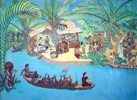 Những hình ảnh một thời họa sĩ sáng tác dưới mưa bom bão đạn - Ảnh 4. Những hình ảnh một thời họa sĩ sáng tác dưới mưa bom bão đạn - Ảnh 4.