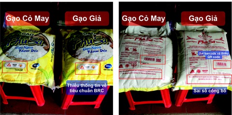 Gạo Phù Sa ở miền Tây bị làm giả nhãn hiệu ở Nghệ An - Ảnh 3. Gạo Phù Sa ở miền Tây bị làm giả nhãn hiệu ở Nghệ An - Ảnh 3.