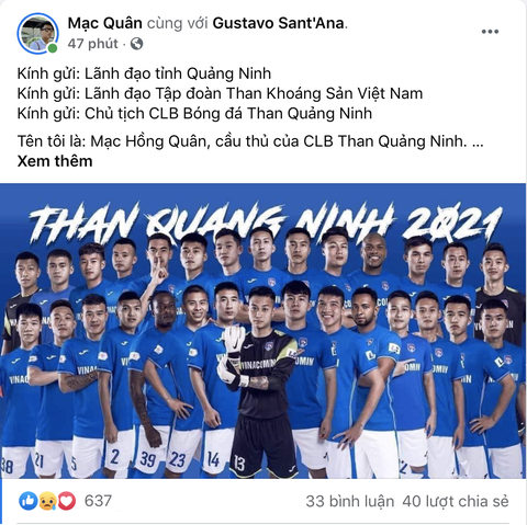 Các cầu thủ Than Quảng Ninh lại kêu cứu vì bị nợ lương, thưởng - Ảnh 3. Các cầu thủ Than Quảng Ninh lại kêu cứu vì bị nợ lương, thưởng - Ảnh 3.