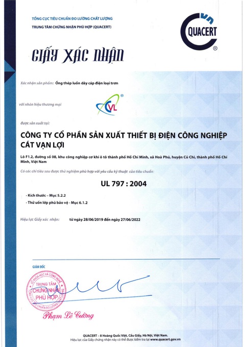 Ống luồn dây điện EMT đạt chứng nhận hợp chuẩn UL 797 - Ảnh 3. Ống luồn dây điện EMT đạt chứng nhận hợp chuẩn UL 797 - Ảnh 3.