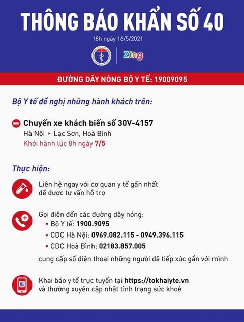 KHẨN: Tìm người đi xe khách, đến các địa điểm có ca mắc COVID-19 - Ảnh 1. KHẨN: Tìm người đi xe khách, đến các địa điểm có ca mắc COVID-19 - Ảnh 1.
