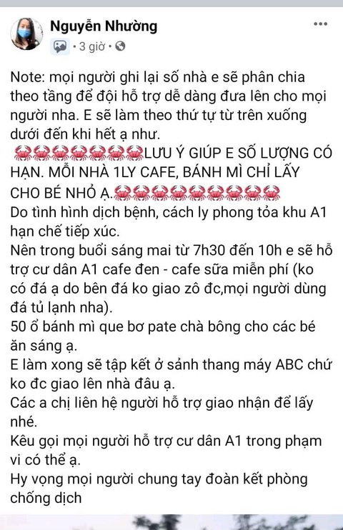 Nghĩa tình trong khu cách ly vì COVID-19 ở chung cư Sunview Town - Ảnh 2. Nghĩa tình trong khu cách ly vì COVID-19 ở chung cư Sunview Town - Ảnh 2.
