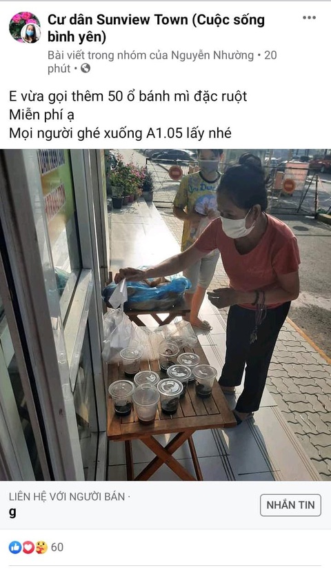 Nghĩa tình trong khu cách ly vì COVID-19 ở chung cư Sunview Town - Ảnh 1. Nghĩa tình trong khu cách ly vì COVID-19 ở chung cư Sunview Town - Ảnh 1.