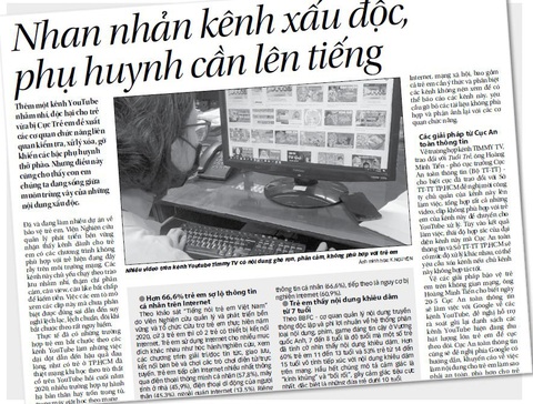 Dùng biện pháp kỹ thuật bảo vệ con trẻ khỏi các kênh độc hại từ Internet - Ảnh 1. Dùng biện pháp kỹ thuật bảo vệ con trẻ khỏi các kênh độc hại từ Internet - Ảnh 1.