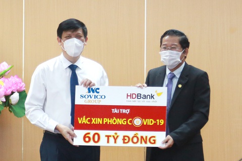 Sovico Group và HDBank ủng hộ 60 tỉ đồng cho chương trình vắc xin phòng ngừa COVID-19 - Ảnh 1. Sovico Group và HDBank ủng hộ 60 tỉ đồng cho chương trình vắc xin phòng ngừa COVID-19 - Ảnh 1.