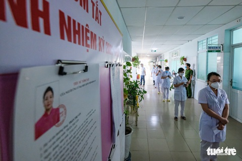 Bầu cử đặc biệt ở Bệnh viện dã chiến số 1 Bắc Ninh - Ảnh 5. Bầu cử đặc biệt ở Bệnh viện dã chiến số 1 Bắc Ninh - Ảnh 5.