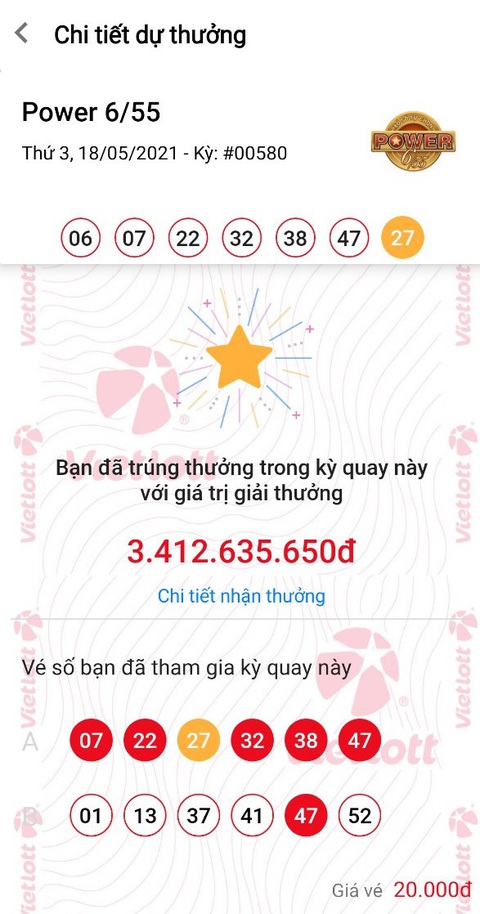 Thuê bao Mobifone đầu tiên nhận Jackpot qua kênh Vietlott SMS trị giá 3,4 tỉ đồng - Ảnh 1. Thuê bao Mobifone đầu tiên nhận Jackpot qua kênh Vietlott SMS trị giá 3,4 tỉ đồng - Ảnh 1.