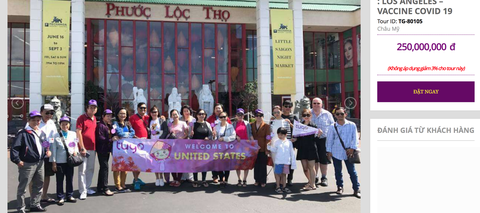 Tạm ngưng quảng cáo, chưa tổ chức tour tiêm vắc xin tại Mỹ trong năm 2021 - Ảnh 1. Tạm ngưng quảng cáo, chưa tổ chức tour tiêm vắc xin tại Mỹ trong năm 2021 - Ảnh 1.