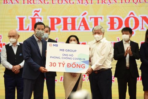 Quỹ mua vaccine có thêm 30 tỉ đồng ủng hộ từ MB Group - Ảnh 1. Quỹ mua vaccine có thêm 30 tỉ đồng ủng hộ từ MB Group - Ảnh 1.