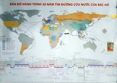 Phát hành bản đồ hành trình 30 năm tìm đường cứu nước của Bác Hồ - Ảnh 1. Phát hành bản đồ hành trình 30 năm tìm đường cứu nước của Bác Hồ - Ảnh 1.