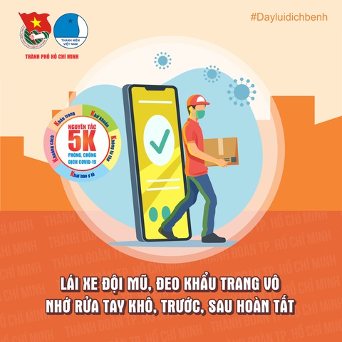 Quy tắc 5K cho tài xế xe ôm, shipper công nghệ để phòng chống dịch - Ảnh 6. Quy tắc 5K cho tài xế xe ôm, shipper công nghệ để phòng chống dịch - Ảnh 6.