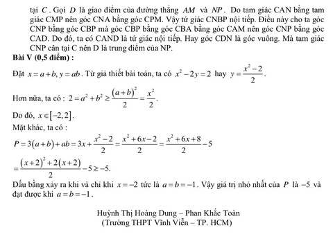 Gợi ý giải đề môn toán thi vào lớp 10 Hà Nội - Ảnh 3. Gợi ý giải đề môn toán thi vào lớp 10 Hà Nội - Ảnh 3.