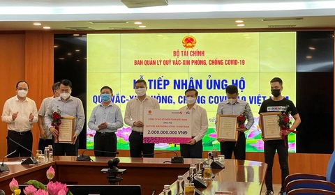 Vietlott chung tay ủng hộ Quỹ Vắc-xin phòng chống COVID-19 - Ảnh 1. Vietlott chung tay ủng hộ Quỹ Vắc-xin phòng chống COVID-19 - Ảnh 1.