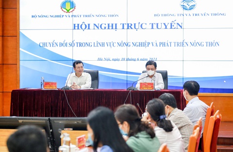 2 bộ trưởng cùng chủ trì hội nghị chuyển đổi số ngành nông nghiệp - Ảnh 1. 2 bộ trưởng cùng chủ trì hội nghị chuyển đổi số ngành nông nghiệp - Ảnh 1.