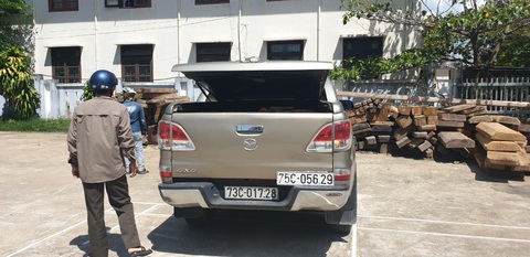 Thót tim cảnh lực lượng kiểm lâm rượt đuổi ôtô chở gỗ lậu suốt quãng đường 100km - Ảnh 2. Thót tim cảnh lực lượng kiểm lâm rượt đuổi ôtô chở gỗ lậu suốt quãng đường 100km - Ảnh 2.