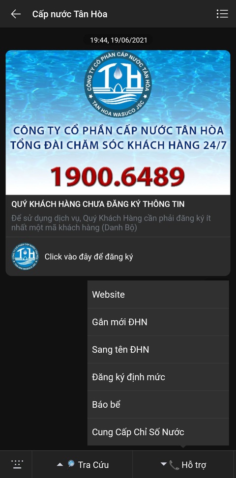 Cấp nước Tân Hòa ứng dụng Zalo OA nâng chất lượng phục vụ khách hàng - Ảnh 1. Cấp nước Tân Hòa ứng dụng Zalo OA nâng chất lượng phục vụ khách hàng - Ảnh 1.