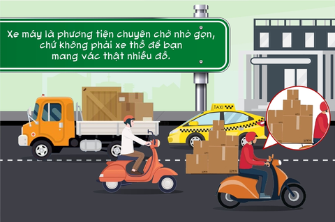 Điểm danh những hành vi kém văn minh giao thông người đi xe máy thường mắc phải - Ảnh 1. Điểm danh những hành vi kém văn minh giao thông người đi xe máy thường mắc phải - Ảnh 1.