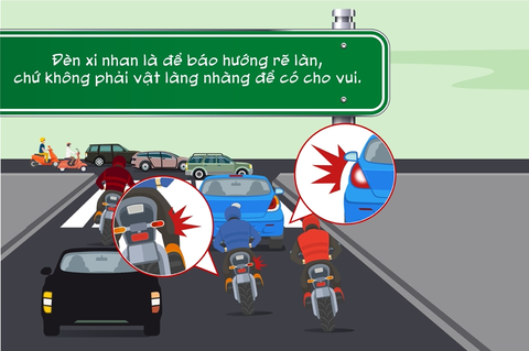 Điểm danh những hành vi kém văn minh giao thông người đi xe máy thường mắc phải - Ảnh 6. Điểm danh những hành vi kém văn minh giao thông người đi xe máy thường mắc phải - Ảnh 6.