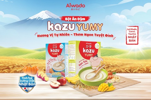 Aiwado ra mắt bột ăn dặm Kazu Yumy với tinh túy dưỡng chất từ Nhật Bản - Ảnh 2. Aiwado ra mắt bột ăn dặm Kazu Yumy với tinh túy dưỡng chất từ Nhật Bản - Ảnh 2.