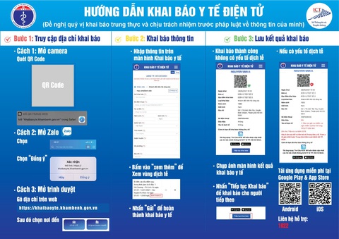 TP.HCM: Hướng dẫn quy trình khai báo y tế điện tử rất đơn giản, thuận tiện - Ảnh 1. TP.HCM: Hướng dẫn quy trình khai báo y tế điện tử rất đơn giản, thuận tiện - Ảnh 1.