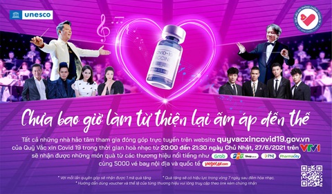 Hòa nhạc trực tuyến để gần nhau hơn mùa giãn cách, gây quỹ vắc xin phòng chống đại dịch - Ảnh 1. Hòa nhạc trực tuyến để gần nhau hơn mùa giãn cách, gây quỹ vắc xin phòng chống đại dịch - Ảnh 1.