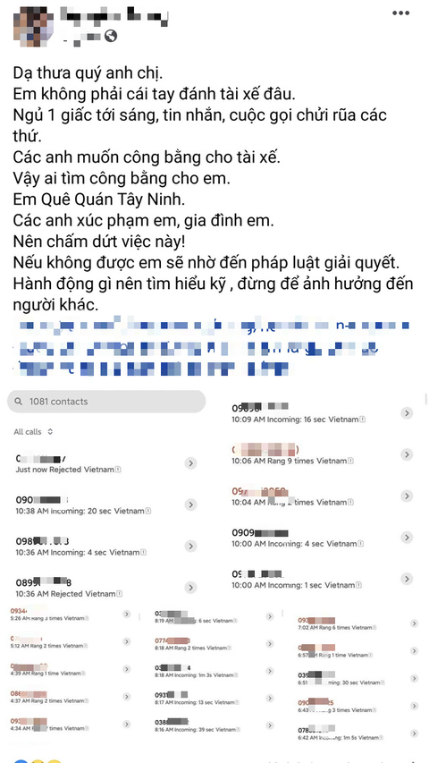 Nhận hàng trăm tin nhắn khủng bố oan vì bị lầm tưởng là người đánh tài xế - Ảnh 1.