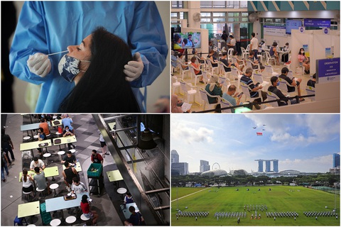 Singapore chung sống bình thường với COVID-19 - Ảnh 1. Singapore chung sống bình thường với COVID-19 - Ảnh 1.