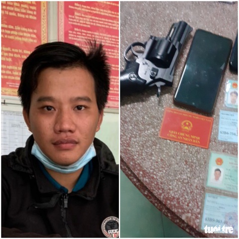 Bắt nghi phạm sử dụng giấy chứng minh công an giả có mang theo súng ngắn - Ảnh 1. Bắt nghi phạm sử dụng giấy chứng minh công an giả có mang theo súng ngắn - Ảnh 1.
