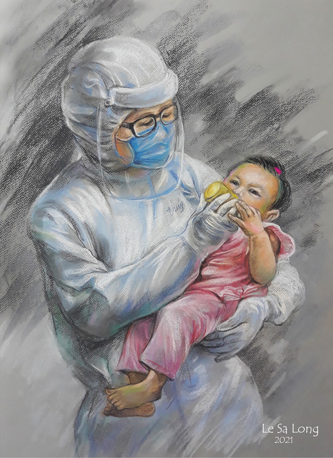 Sài Gòn bao dung, nghĩa hiệp những ngày giãn cách lên tranh vẽ - Ảnh 1. Sài Gòn bao dung, nghĩa hiệp những ngày giãn cách lên tranh vẽ - Ảnh 1.