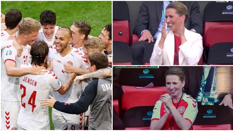 Nữ thủ tướng Đan Mạch được gọi là cổ động viên số 1 của Euro 2020 - Ảnh 1. Nữ thủ tướng Đan Mạch được gọi là cổ động viên số 1 của Euro 2020 - Ảnh 1.