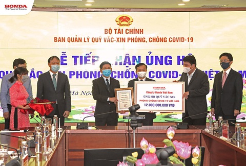 Honda Việt Nam ủng hộ 12 tỉ đồng vào Quỹ vắc xin phòng COVID-19 - Ảnh 1. Honda Việt Nam ủng hộ 12 tỉ đồng vào Quỹ vắc xin phòng COVID-19 - Ảnh 1.