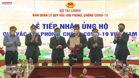 Honda Việt Nam ủng hộ 12 tỉ đồng vào Quỹ vắc xin phòng COVID-19 - Ảnh 2. Honda Việt Nam ủng hộ 12 tỉ đồng vào Quỹ vắc xin phòng COVID-19 - Ảnh 2.