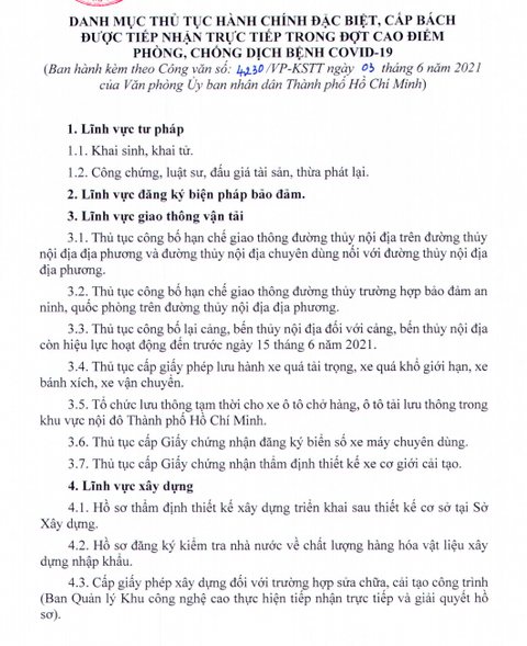 Những thủ tục hành chính cấp bách nào được nộp trực tiếp trong cao điểm chống dịch? - Ảnh 2. Những thủ tục hành chính cấp bách nào được nộp trực tiếp trong cao điểm chống dịch? - Ảnh 2.