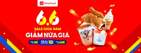 NowFood – ‘6.6 - Sale giữa năm, giảm nửa giá’ - Ảnh 1. NowFood – ‘6.6 - Sale giữa năm, giảm nửa giá’ - Ảnh 1.