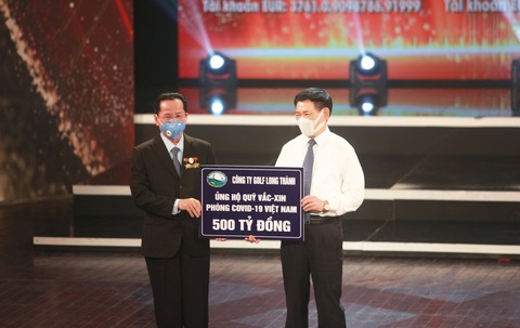 Golf Long Thành ủng hộ 500 tỉ, góp nhiều nhất cho Quỹ vắc xin tối 5-6 - Ảnh 1. Golf Long Thành ủng hộ 500 tỉ, góp nhiều nhất cho Quỹ vắc xin tối 5-6 - Ảnh 1.