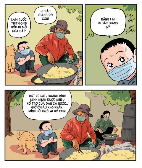 Mẹ đi chống dịch, đừng để đói bụng nhé vào tranh vẽ - Ảnh 4. Mẹ đi chống dịch, đừng để đói bụng nhé vào tranh vẽ - Ảnh 4.