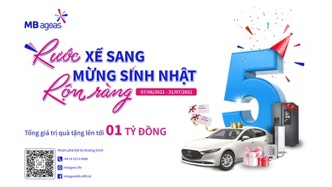 Rước xế sang, rộn ràng sinh nhật cùng MB Ageas Life - Ảnh 1. Rước xế sang, rộn ràng sinh nhật cùng MB Ageas Life - Ảnh 1.