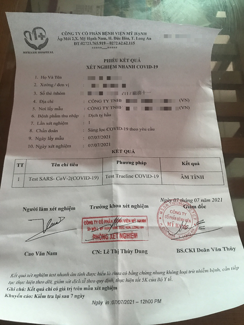 Bộ Y tế yêu cầu làm rõ vụ không xét nghiệm COVID-19 vẫn có giấy âm tính - Ảnh 1. Bộ Y tế yêu cầu làm rõ vụ không xét nghiệm COVID-19 vẫn có giấy âm tính - Ảnh 1.