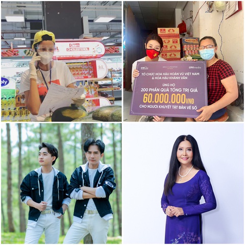 HHen Niê, Đại Nghĩa, Quỳnh Hoa... đi siêu thị giúp người dân - Ảnh 1. HHen Niê, Đại Nghĩa, Quỳnh Hoa... đi siêu thị giúp người dân - Ảnh 1.