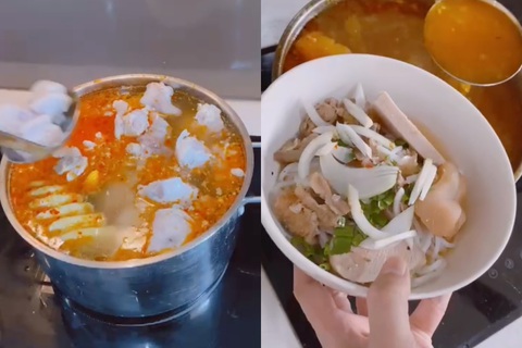 Hứa Vĩ Văn nấu bún bò Huế theo linh cảm ẩm thực trời phú - Ảnh 3. Hứa Vĩ Văn nấu bún bò Huế theo linh cảm ẩm thực trời phú - Ảnh 3.