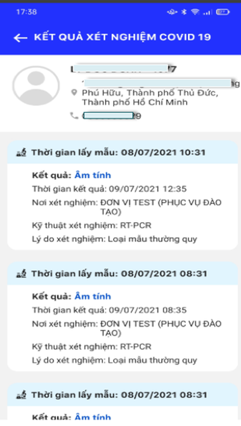 Trả kết quả xét nghiệm COVID-19 bằng QR Code qua ứng dụng Y tế HCM - Ảnh 2. Trả kết quả xét nghiệm COVID-19 bằng QR Code qua ứng dụng Y tế HCM - Ảnh 2.