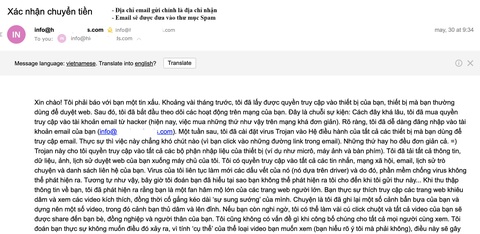 Cảnh báo tội phạm gửi email rác tống tiền cá nhân, doanh nghiệp - Ảnh 1. Cảnh báo tội phạm gửi email rác tống tiền cá nhân, doanh nghiệp - Ảnh 1.