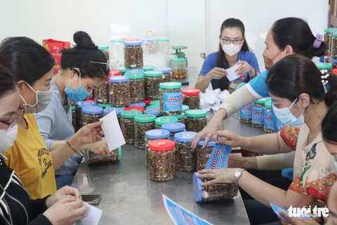 Bà con xứ Nghệ gom rau, làm khô cá gửi người dân TP.HCM - Ảnh 5. Bà con xứ Nghệ gom rau, làm khô cá gửi người dân TP.HCM - Ảnh 5.