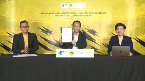 Next Media hợp tác với CLB Borussia Dortmund xây dựng học viện bóng đá tại Việt Nam - Ảnh 1. Next Media hợp tác với CLB Borussia Dortmund xây dựng học viện bóng đá tại Việt Nam - Ảnh 1.