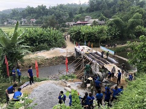 Đồng loạt trồng cây, xây cầu trong ngày cao điểm tình nguyện - Ảnh 1. Đồng loạt trồng cây, xây cầu trong ngày cao điểm tình nguyện - Ảnh 1.