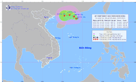 Áp thấp nhiệt đới trên Biển Đông có khả năng mạnh lên thành bão - Ảnh 1. Áp thấp nhiệt đới trên Biển Đông có khả năng mạnh lên thành bão - Ảnh 1.