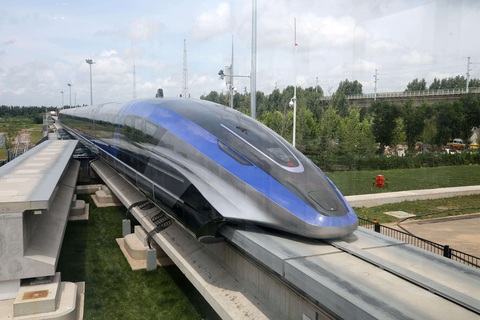 Trung Quốc ra mắt tàu đệm từ vận tốc nhanh nhất thế giới 600 km/h - Ảnh 1. Trung Quốc ra mắt tàu đệm từ vận tốc nhanh nhất thế giới 600 km/h - Ảnh 1.