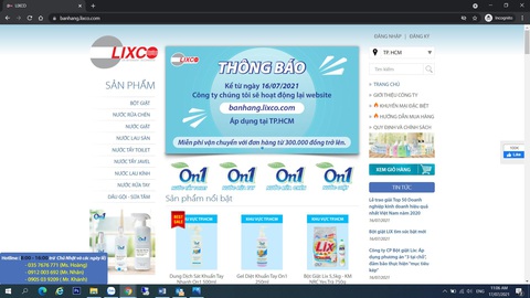 Giảm giá đến 50% nước rửa tay & gel diệt khuẩn On1, miễn phí giao hàng - Ảnh 1.